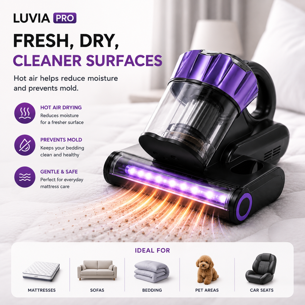 Luvia Pro® | Medical-Grade UV-C Mattress & Allergen Vacuum